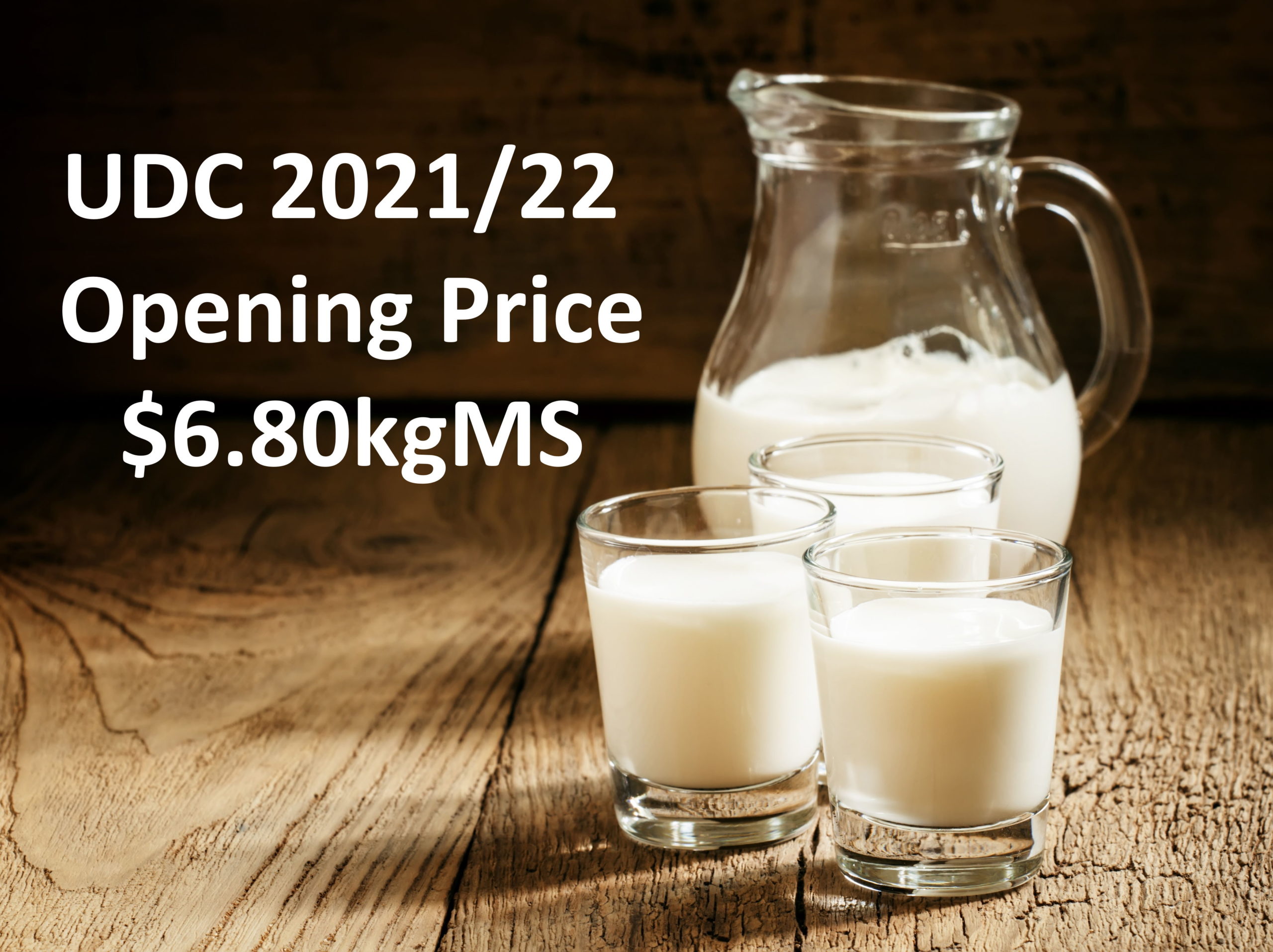 UDC 2021 22 Opening Price $6.80kgMS UDC 2021 22 Opening Price $6.80kgMS